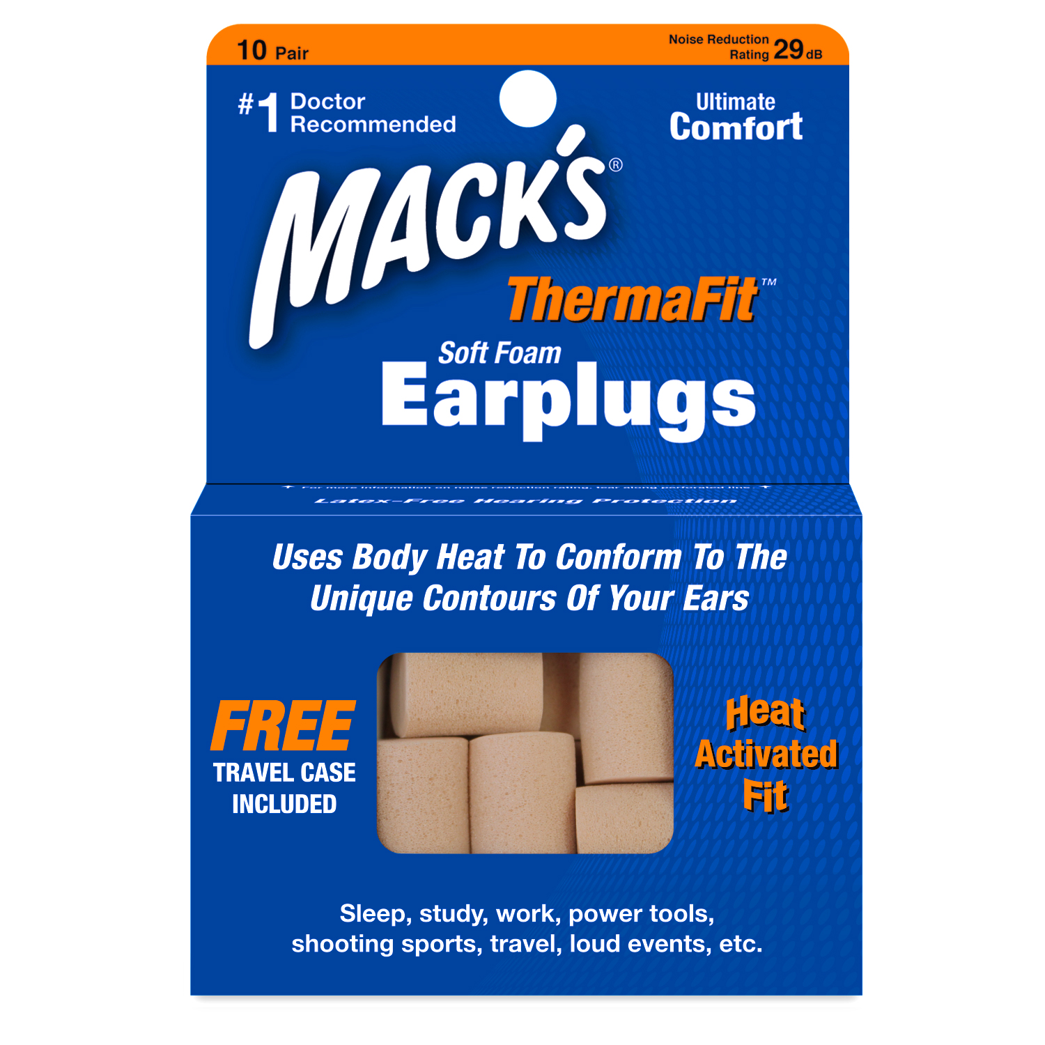 ThermaFit™ Soft Foam Ear Plugs - Mack's Ear Plugs