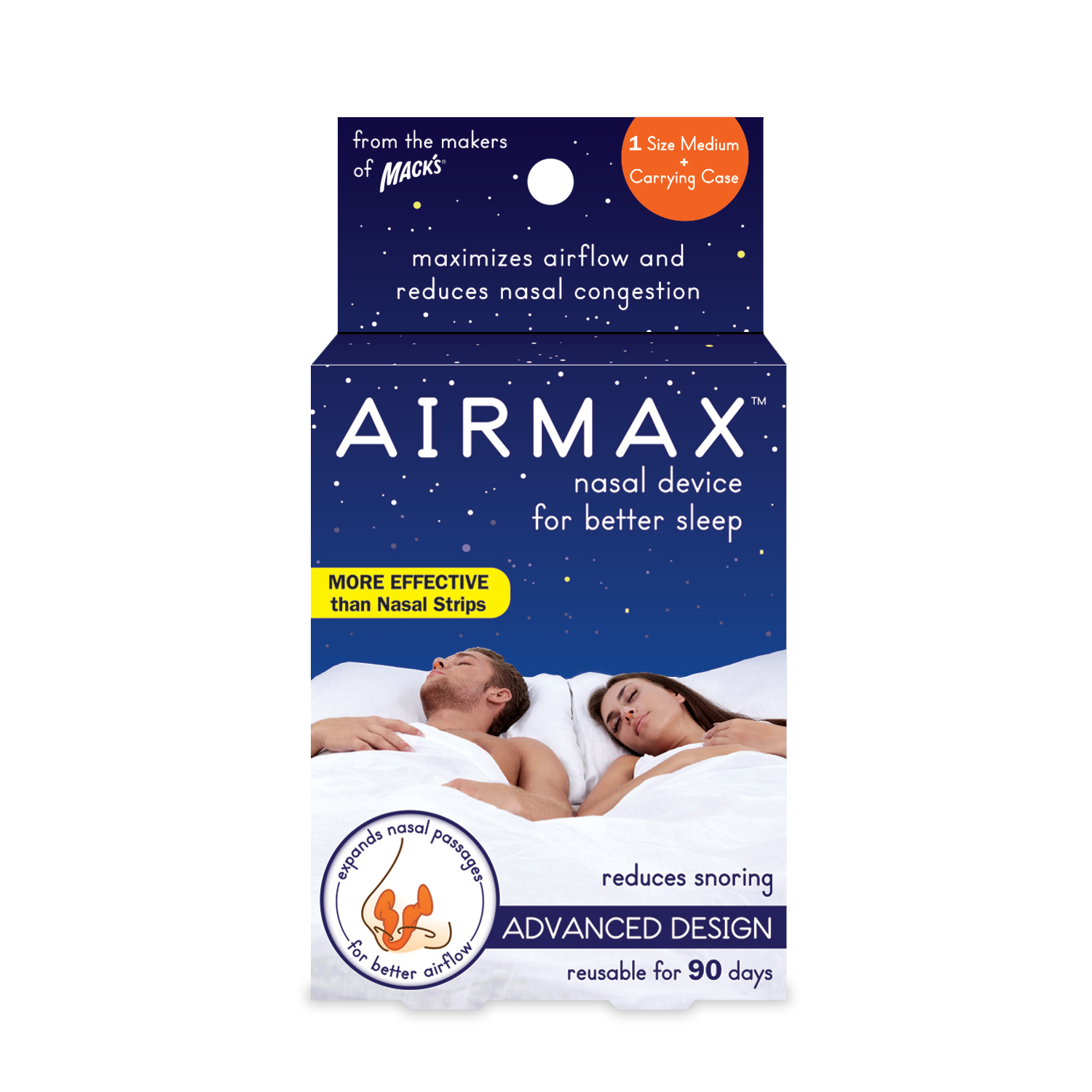 Nasal Dilator Airmax Better Sleep Medium Macks Ear Plugs 5310
