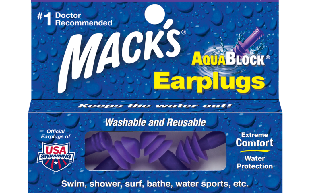 Mack’s AquaBlock Swimming Earplugs – Comfortable, Waterproof, Reusable Silicone Ear Plugs for Swimming, Snorkeling, Showering, Surfing, Bathing, and Water Sports – #1 Doctor Recommended