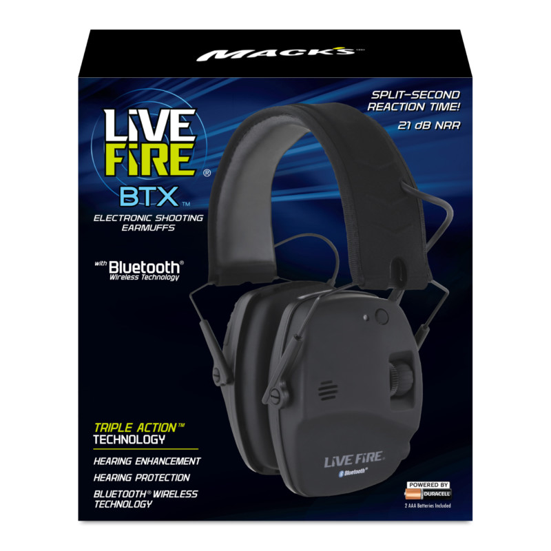 Live Fire® BTX™ Electronic Shooting Earmuffs with Bluetooth