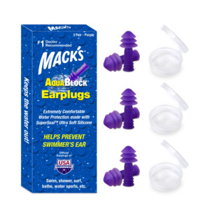 Macks earplugs aqua block waterproof ear plugs for swimming