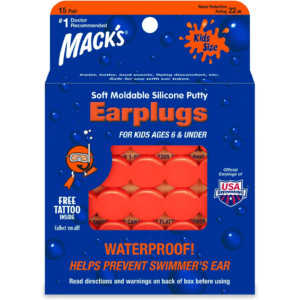 macks soft moldable silicone ear plugs - kids size 15 pair