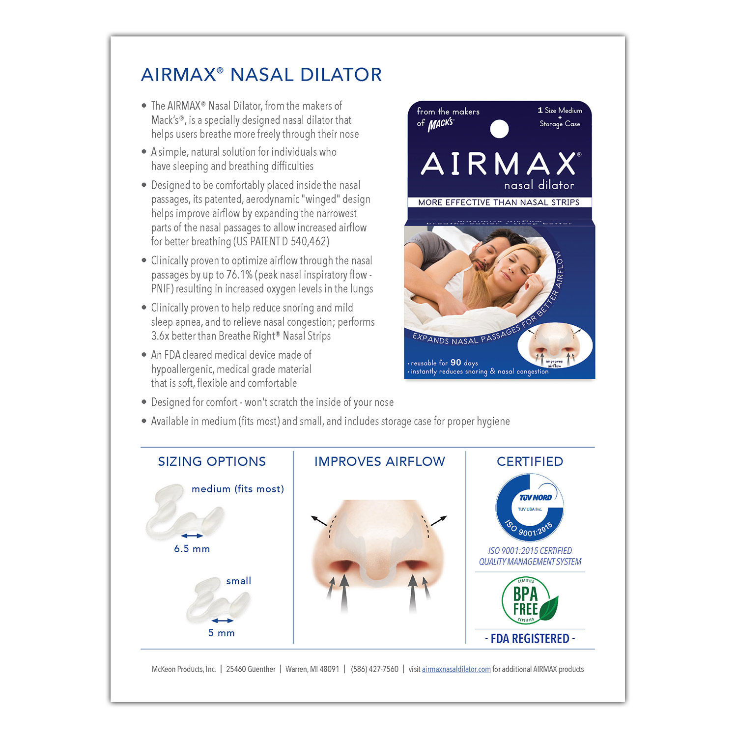 airmax internal nasal dilator