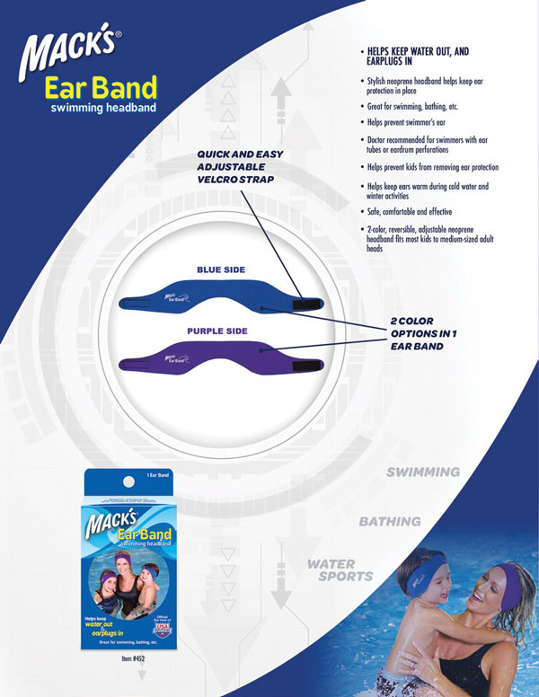 Macks Swimming Earplugs Brochure